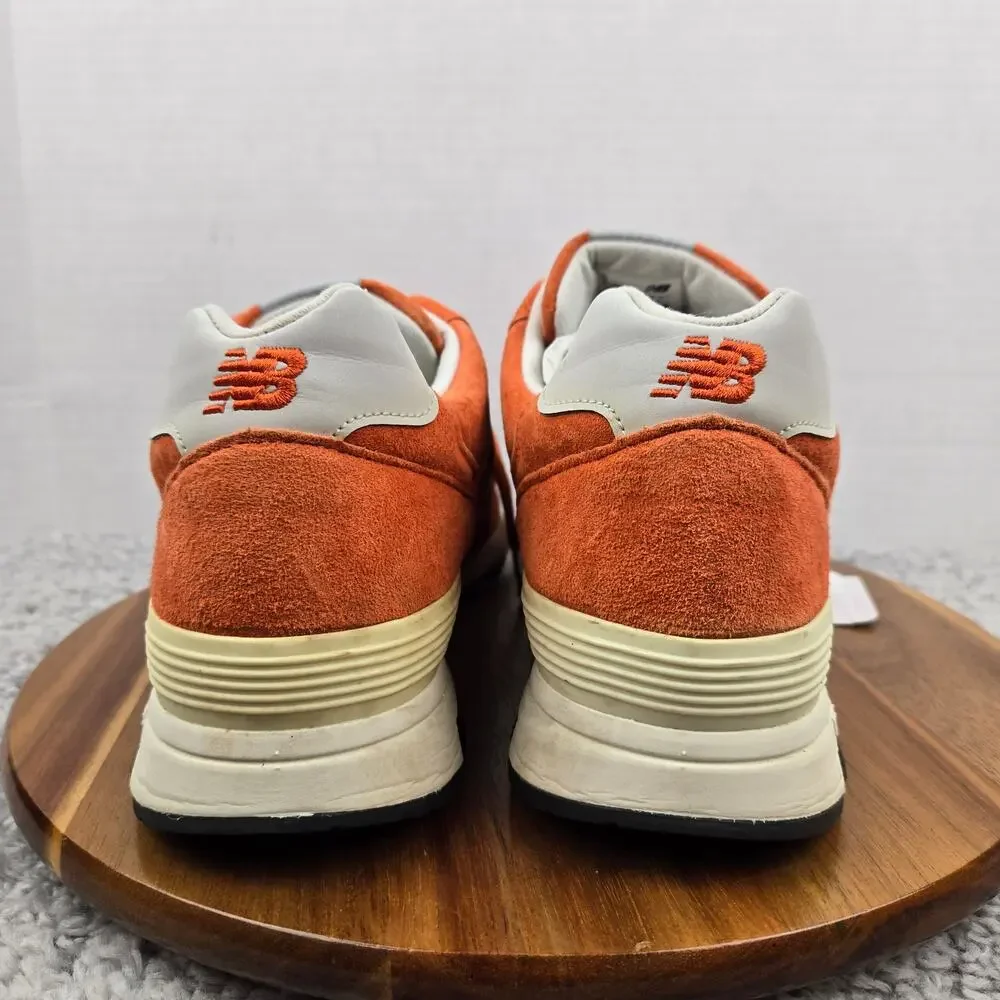 New Balance Mens 10.5D J. Crew x 1400 USA Orange Suede Athletic Casual Sneaker